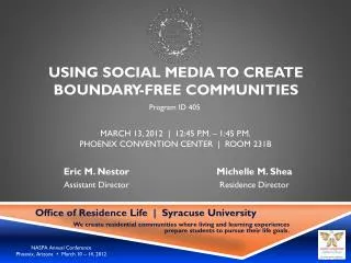 Using social media to create boundary-free communities