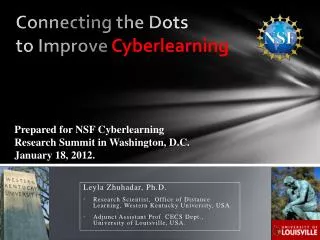 C onnecting the Dots to Improve Cyberlearning