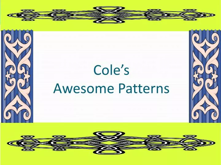 cole s awesome patterns