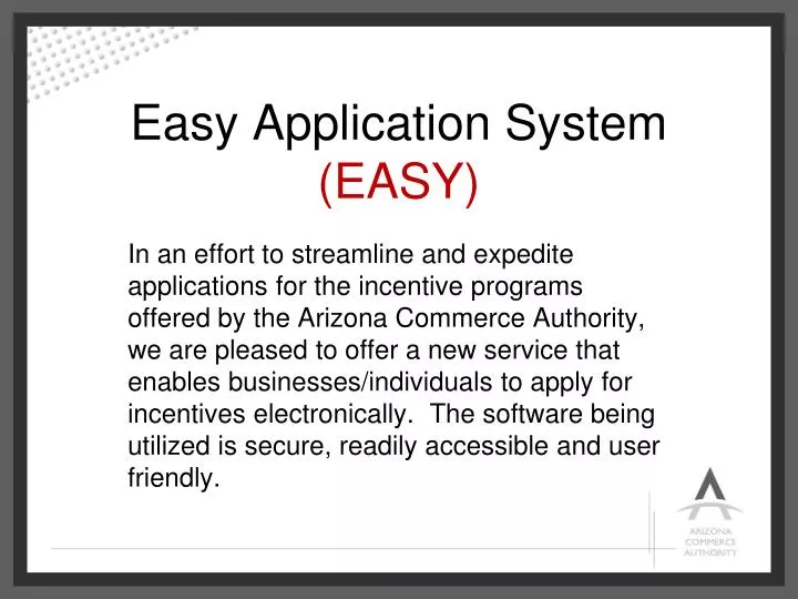 easy application system easy