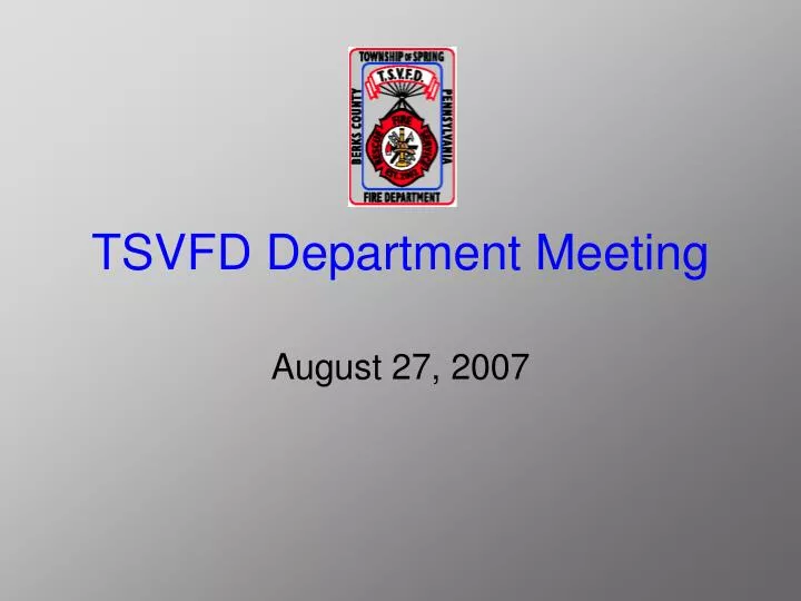 tsvfd department meeting