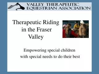 Therapeutic Riding in the Fraser Valley