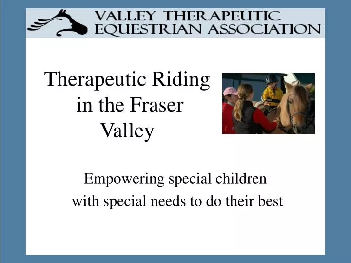 therapeutic riding in the fraser valley