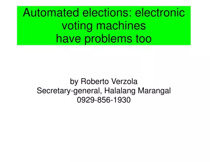 by roberto verzola secretary general halalang marangal 0929 856 1930