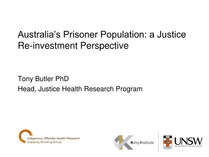 australia s prisoner population a justice re investment perspective