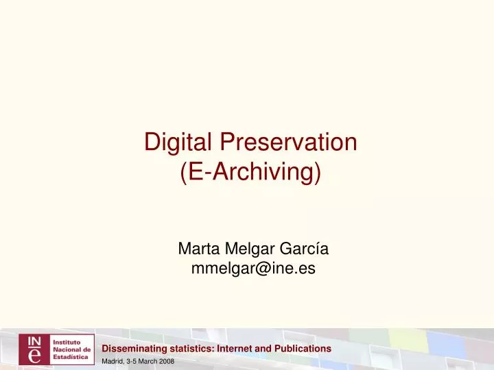 digital preservation e archiving