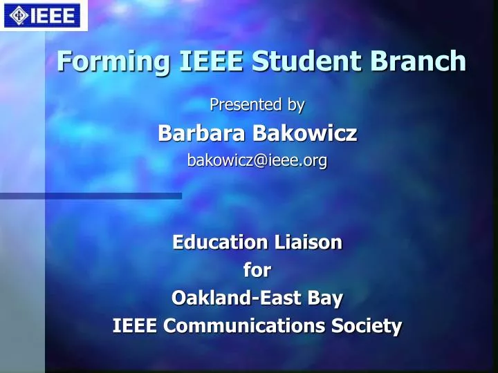 forming ieee student branch