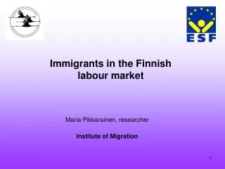 Immigrants in the Finnish labour market