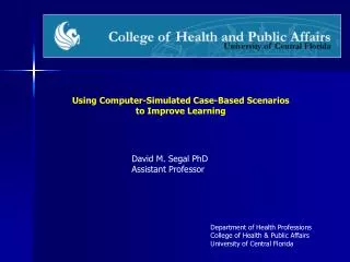Using Computer-Simulated Case-Based Scenarios to Improve Learning