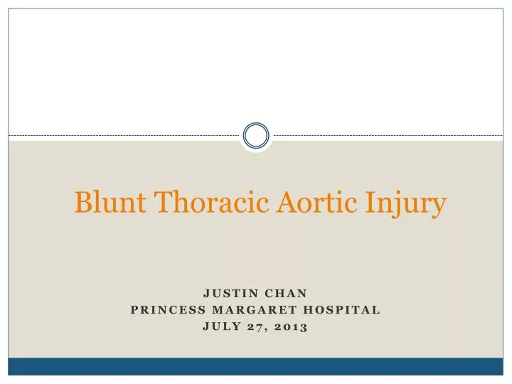blunt thoracic aortic injury