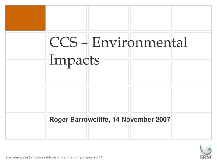 ccs environmental impacts