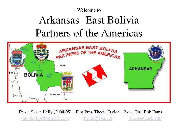 welcome to arkansas east bolivia partners of the americas