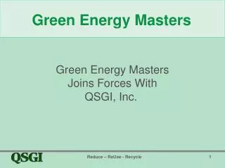 Green Energy Masters