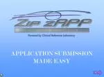 APPLICATION SUBMISSION MADE EASY - slide 1