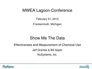 MWEA Lagoon Conference February 21, 2013 Frankenmuth, Michigan