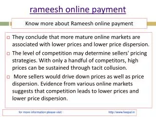 Feepal provide best services of rameesh online payment