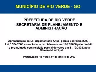 munic pio de rio verde go