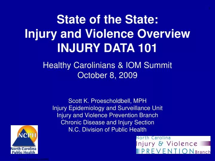 state of the state injury and violence overview injury data 101