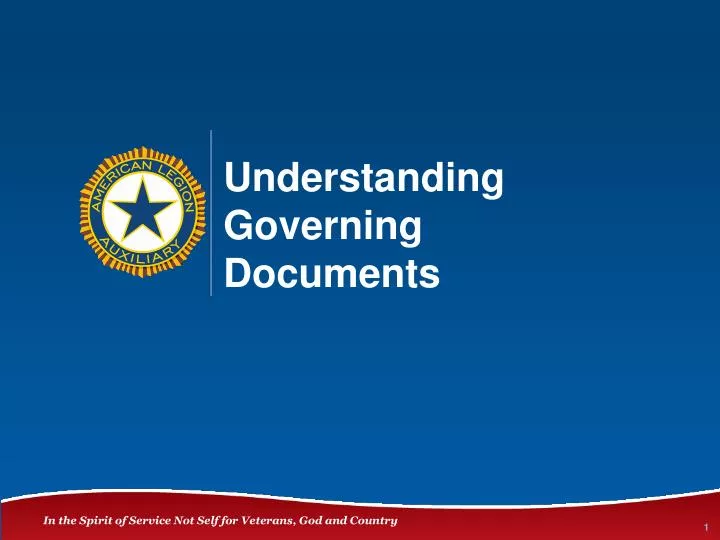 understanding governing documents