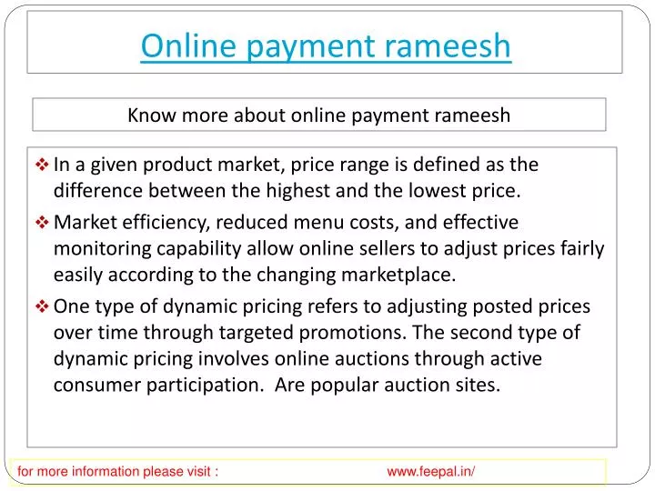 online payment rameesh