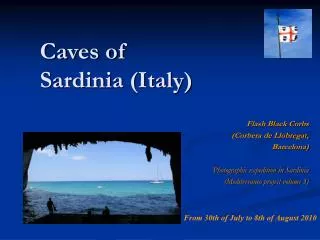 Caves of Sardinia (Italy)