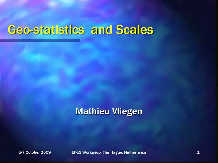 geo statistics and scales