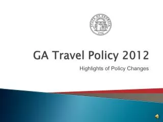 GA Travel Policy 2012