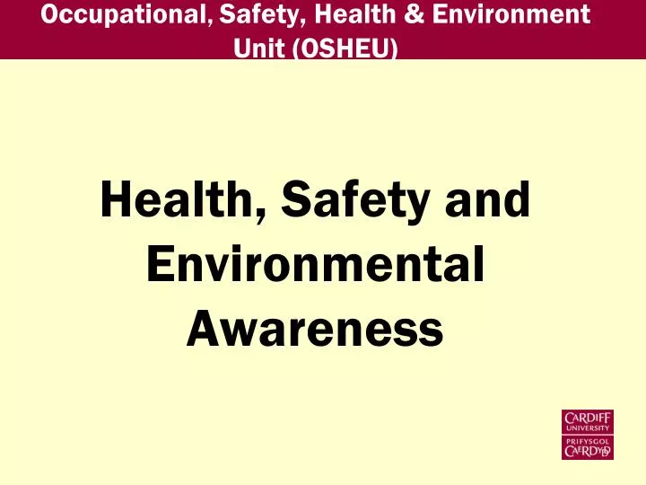 occupational safety health environment unit osheu