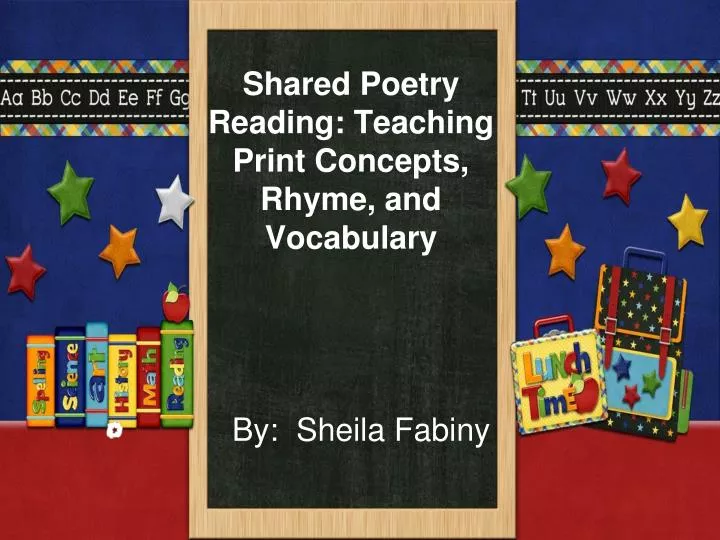 shared poetry reading teaching print concepts rhyme and vocabulary
