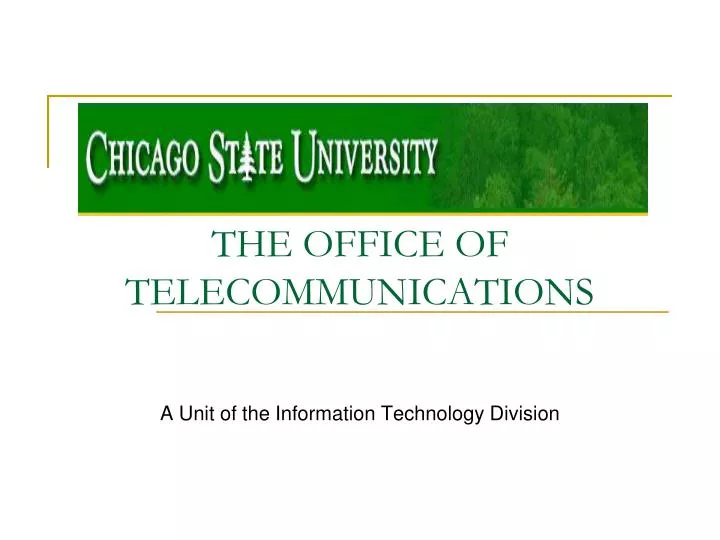 the office of telecommunications