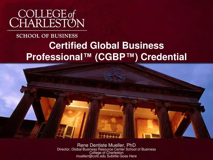 certified global business professional cgbp credential