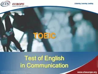 toeic test of english in communication