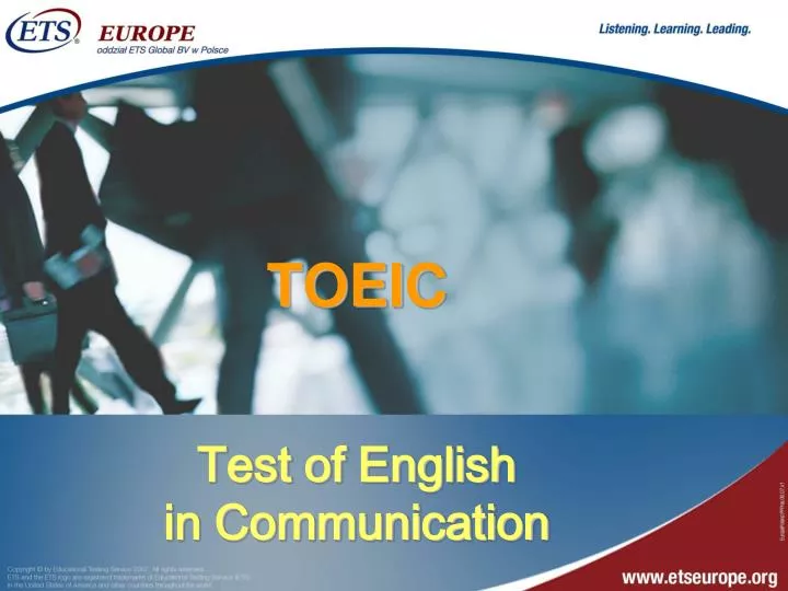 toeic test of english in communication