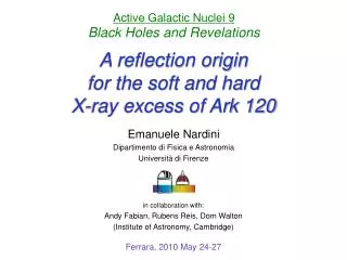 A reflection origin for the soft and hard X-ray excess of Ark 120
