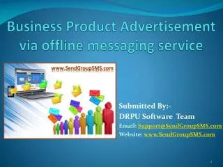 Business product advertisement via offline messaging service