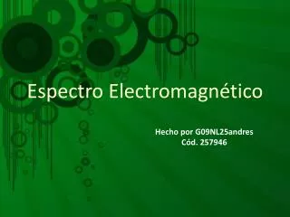 espectro electromagn tico