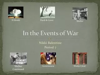 In the Events of War