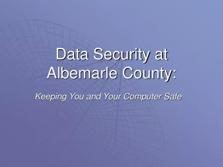 data security at albemarle county