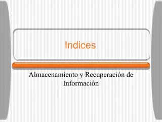 indices