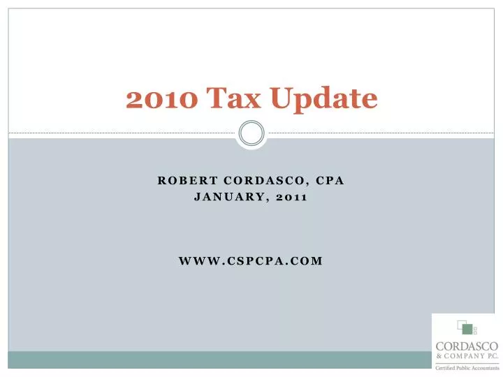 2010 tax update