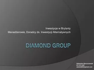 inwestycje w brylanty menad erowie doradcy ds inwestycji alternatywnych
