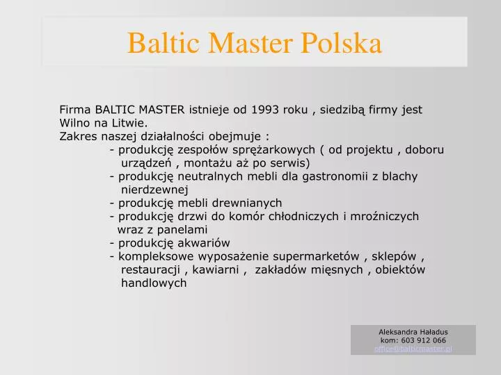 baltic master polska