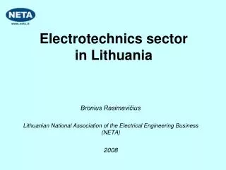 Electr otechnics sector in Lithuania