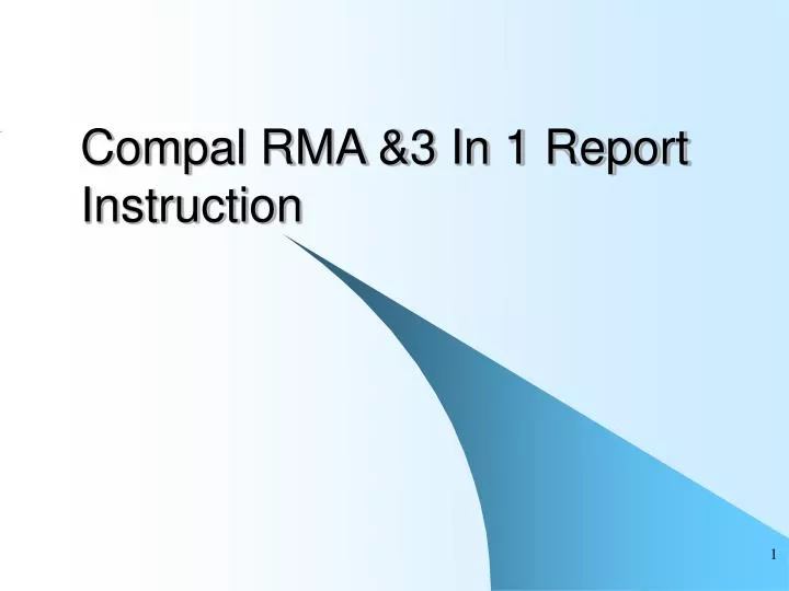 compal rma 3 in 1 report instruction