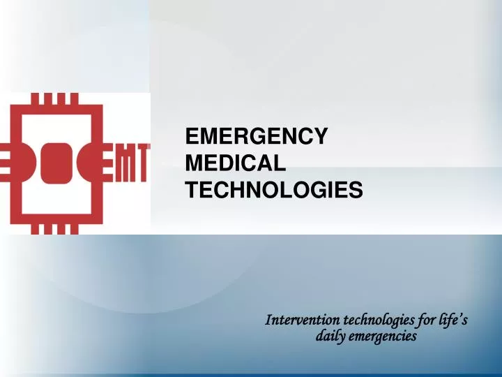 emergency medical technologies