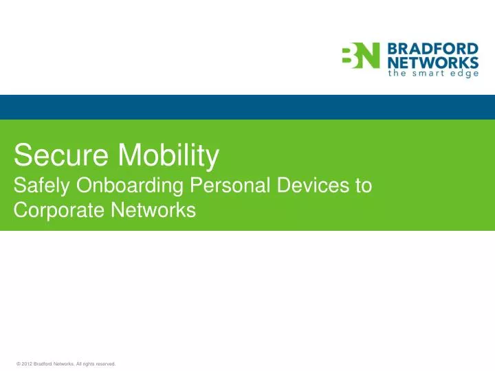 secure mobility safely onboarding personal devices to corporate networks