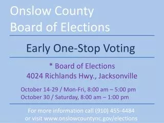 Onslow County Board of Elections