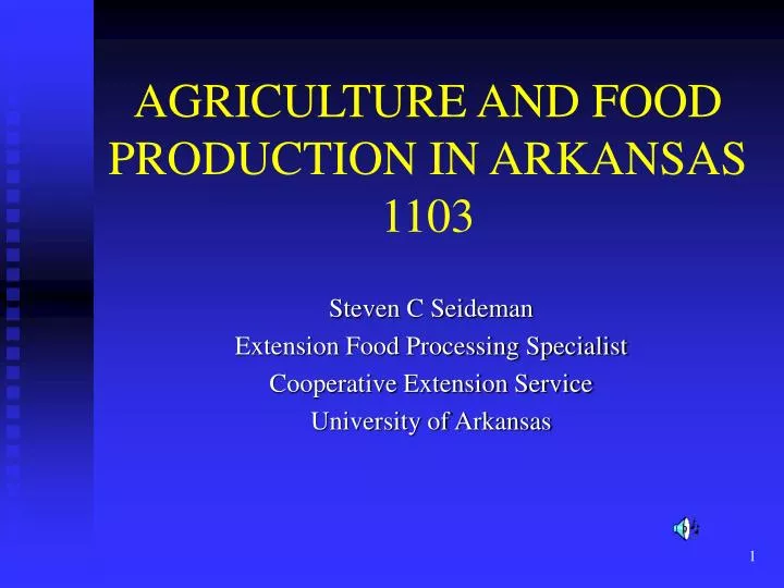 agriculture and food production in arkansas 1103