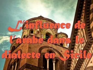 l influence de l arabe in sicilie