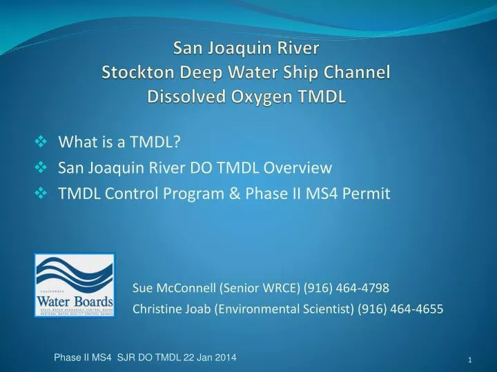 san joaquin river stockton deep water ship channel dissolved oxygen tmdl